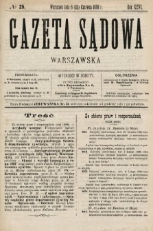 Gazeta Sądowa Warszawska. 1898, nr 25