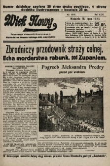 Wiek Nowy : popularny dziennik ilustrowany. 1926, nr 7518