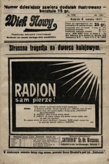 Wiek Nowy : popularny dziennik ilustrowany. 1926, nr 7536