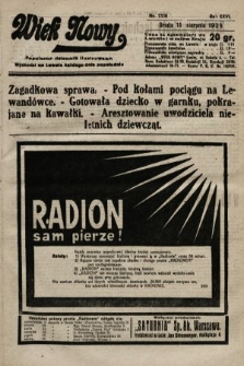 Wiek Nowy : popularny dziennik ilustrowany. 1926, nr 7538