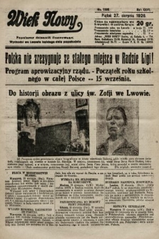 Wiek Nowy : popularny dziennik ilustrowany. 1926, nr 7552