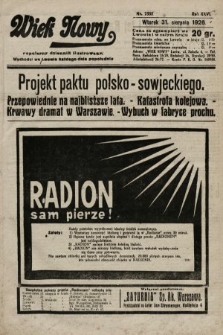 Wiek Nowy : popularny dziennik ilustrowany. 1926, nr 7555