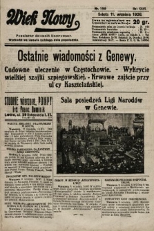 Wiek Nowy : popularny dziennik ilustrowany. 1926, nr 7565