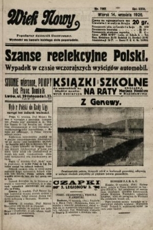 Wiek Nowy : popularny dziennik ilustrowany. 1926, nr 7567