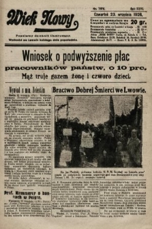 Wiek Nowy : popularny dziennik ilustrowany. 1926, nr 7575