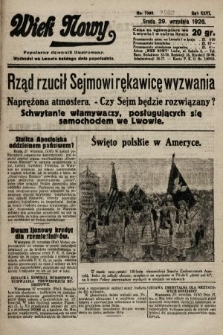 Wiek Nowy : popularny dziennik ilustrowany. 1926, nr 7580