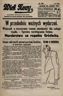 Wiek Nowy : popularny dziennik ilustrowany. 1926, nr 7581