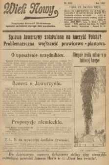 Wiek Nowy : popularny dziennik ilustrowany. 1923, nr 6555