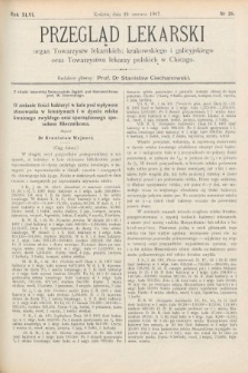 Przegląd Lekarski : Organ Towarzystw Lekarskich Krakowskiego i Galicyjskiego, oraz Towarzystwa Lekarzy Polskich w Chicago. 1907, nr 26
