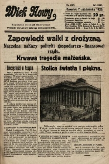 Wiek Nowy : popularny dziennik ilustrowany. 1926, nr 7587