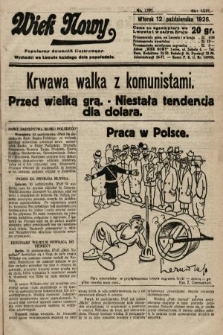Wiek Nowy : popularny dziennik ilustrowany. 1926, nr 7591