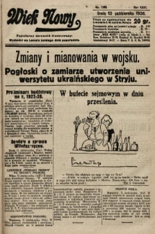 Wiek Nowy : popularny dziennik ilustrowany. 1926, nr 7592