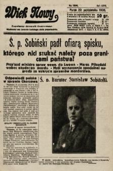Wiek Nowy : popularny dziennik ilustrowany. 1926, nr 7600