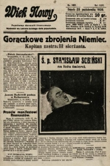 Wiek Nowy : popularny dziennik ilustrowany. 1926, nr 7601