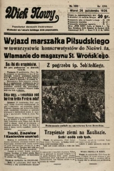 Wiek Nowy : popularny dziennik ilustrowany. 1926, nr 7603