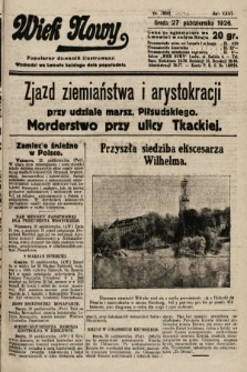 Wiek Nowy : popularny dziennik ilustrowany. 1926, nr 7604