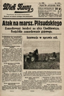Wiek Nowy : popularny dziennik ilustrowany. 1926, nr 7606