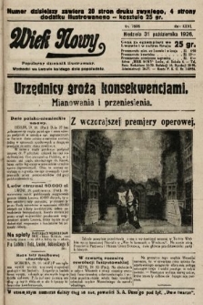 Wiek Nowy : popularny dziennik ilustrowany. 1926, nr 7608
