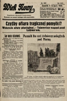 Wiek Nowy : popularny dziennik ilustrowany. 1926, nr 7610
