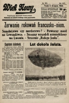 Wiek Nowy : popularny dziennik ilustrowany. 1926, nr 7611