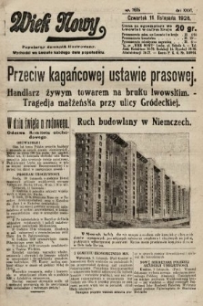 Wiek Nowy : popularny dziennik ilustrowany. 1926, nr 7616