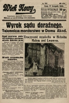 Wiek Nowy : popularny dziennik ilustrowany. 1926, nr 7621