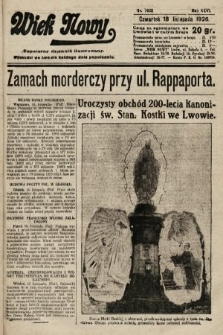 Wiek Nowy : popularny dziennik ilustrowany. 1926, nr 7622