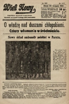 Wiek Nowy : popularny dziennik ilustrowany. 1926, nr 7632