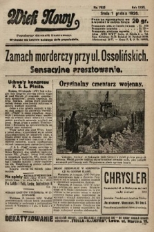 Wiek Nowy : popularny dziennik ilustrowany. 1926, nr 7633