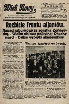 Wiek Nowy : popularny dziennik ilustrowany. 1926, nr 7644