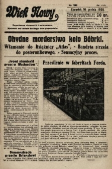 Wiek Nowy : popularny dziennik ilustrowany. 1926, nr 7645