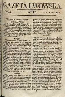 Gazeta Lwowska. 1833, nr 72