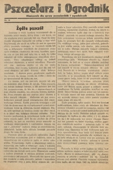 Pszczelarz i Ogrodnik : miesięcznik dla spraw pszczelarskich i ogrodniczych. 1933, nr 9