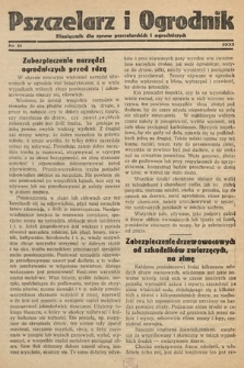 Pszczelarz i Ogrodnik : miesięcznik dla spraw pszczelarskich i ogrodniczych. 1933, nr 11