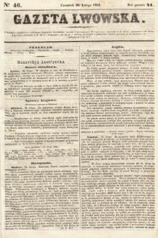 Gazeta Lwowska. 1852, nr 46