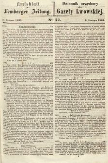 Amtsblatt zur Lemberger Zeitung = Dziennik Urzędowy do Gazety Lwowskiej. 1862, nr 27