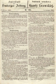 Amtsblatt zur Lemberger Zeitung = Dziennik Urzędowy do Gazety Lwowskiej. 1862, nr 28