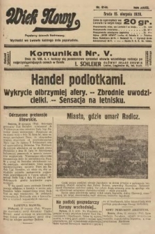 Wiek Nowy : popularny dziennik ilustrowany. 1928, nr 8144