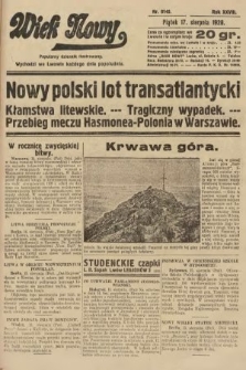 Wiek Nowy : popularny dziennik ilustrowany. 1928, nr 8145