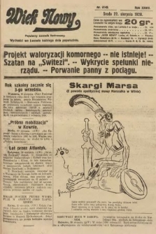 Wiek Nowy : popularny dziennik ilustrowany. 1928, nr 8149