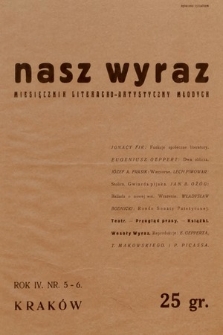 Nasz Wyraz : miesięcznik literacko-artystyczny młodych. 1937, nr 5