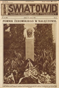 Światowid : ilustrowany kurjer tygodniowy. 1928, nr 26