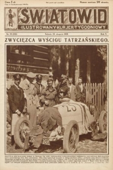 Światowid : ilustrowany kurjer tygodniowy. 1928, nr 35