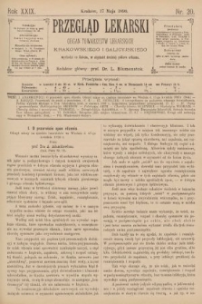 Przegląd Lekarski : Organ Towarzystw Lekarskich Krakowskiego i Galicyjskiego. 1890, nr 20