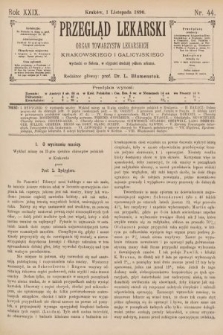 Przegląd Lekarski : Organ Towarzystw Lekarskich Krakowskiego i Galicyjskiego. 1890, nr 44