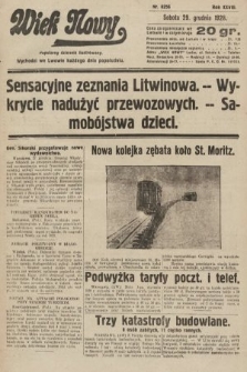 Wiek Nowy : popularny dziennik ilustrowany. 1928, nr 8256