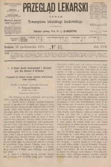 Przegląd Lekarski : organ Towarzystwa Lekarskiego Krakowskiego. 1878, nr 43