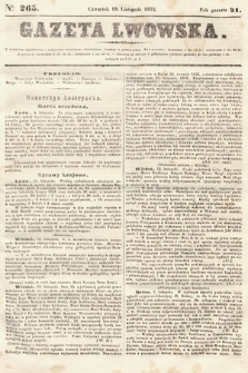 Gazeta Lwowska. 1852, nr 265