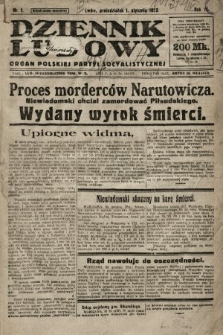 Dziennik Ludowy : organ Polskiej Partyi Socyalistycznej. 1923, nr 1