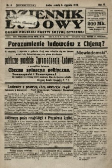 Dziennik Ludowy : organ Polskiej Partyi Socyalistycznej. 1923, nr 4